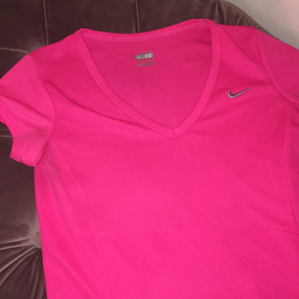 Hot pink Nike Fit Dry top